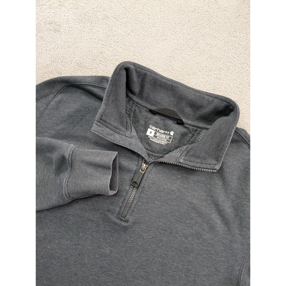 Carhartt Force Relaxed Fit Quarter Zip Sweatshirt Mens Medium Gray 100456